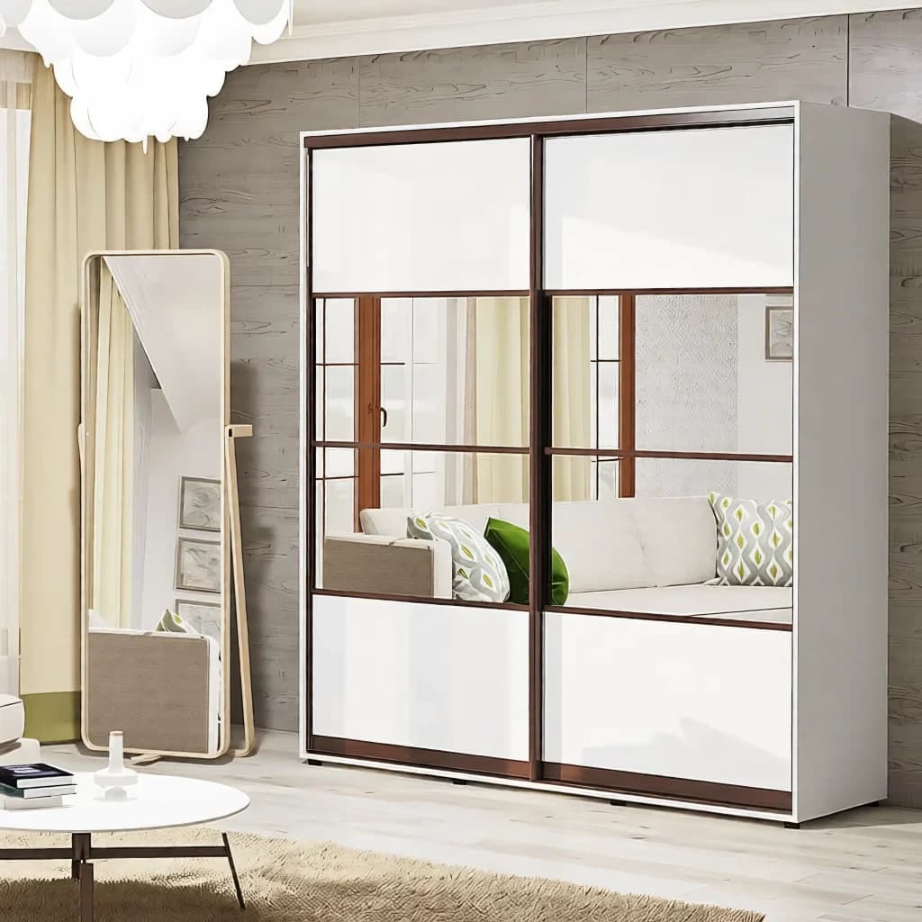1.4-meter Wardrobe "Model 8" 2-Door White