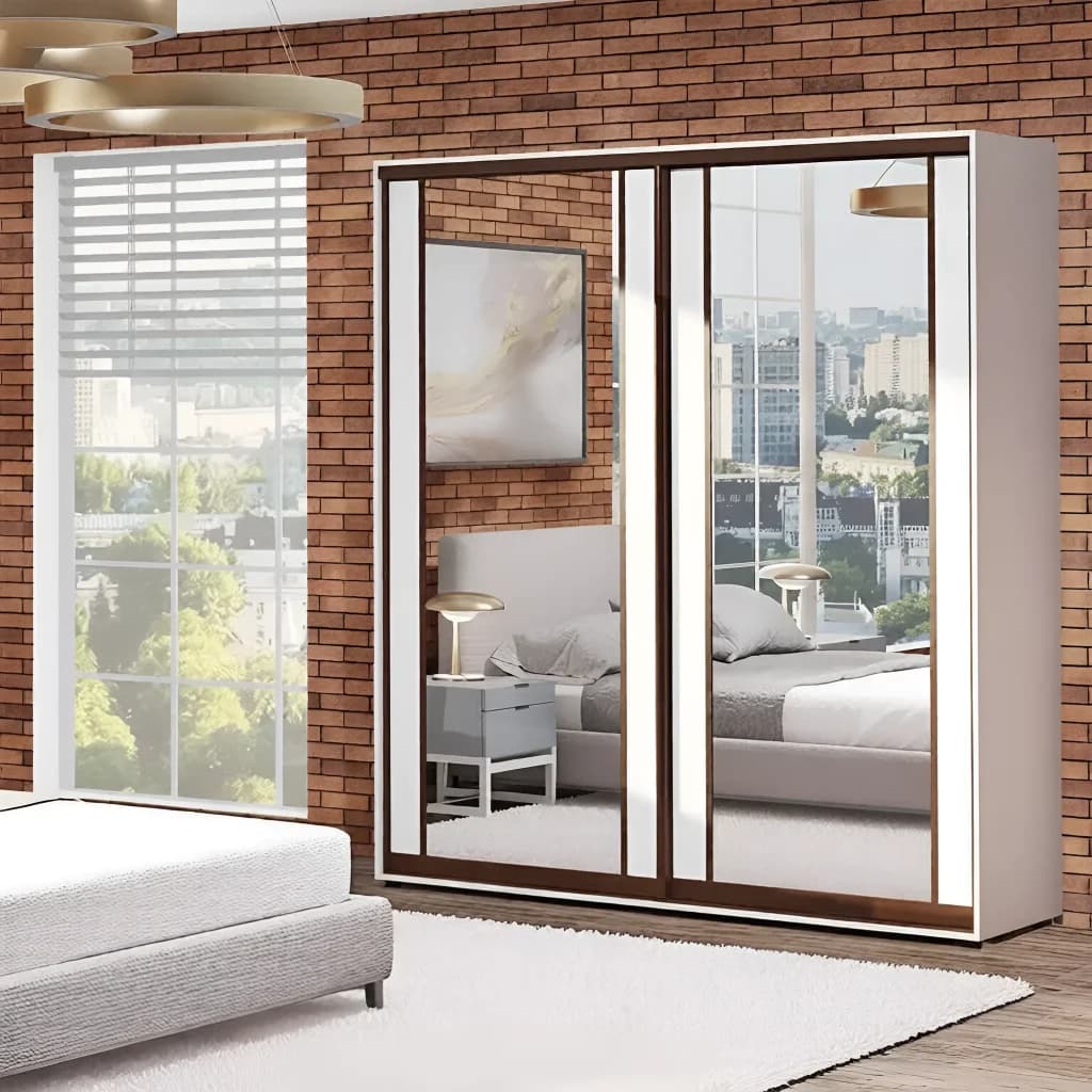 Sliding Wardrobe 2.0 meters "Model 7" 2-door white