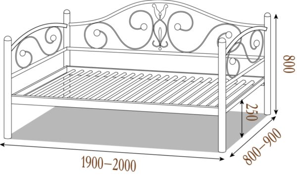 Кровать «Анжелика» с доставкой по Украине, купить по низкой цене. 9