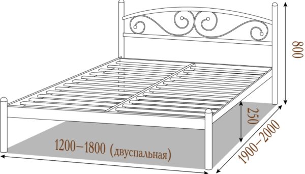 Кровать «Вероника» по приемлемой цене и доставкой по Украине. 1
