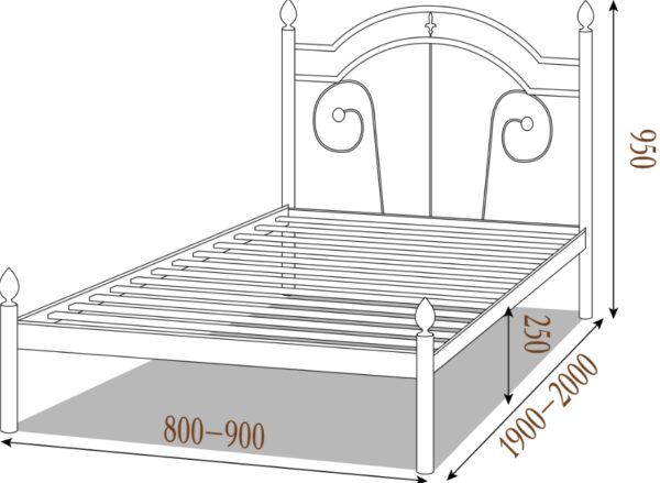Кровать «Диана» по низкой цене можно купить тут, с доставкой. 8