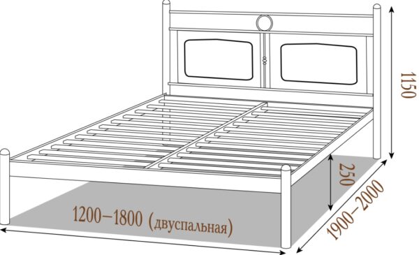 Металлическая кровать «Николь» по низкой цене в Украине. 1