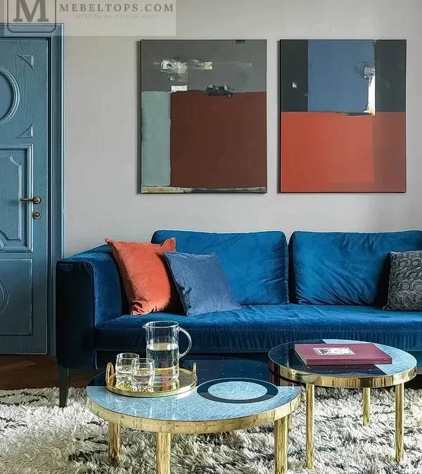 Синий диван в интерьере: советы по выбору и лучшие варианты сочетаний