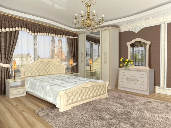 Кровать 2-сп (1.6) - Модульная Спальня Венеция Новая - фото товара украинского мебельного магазина mebeltops.com 5