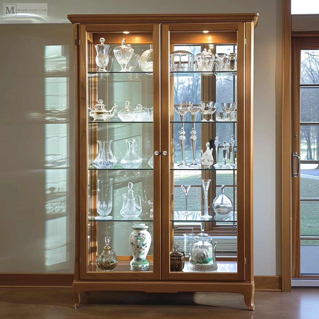 Мебельные витрины - Glass curio cabinets for displaying fine glassware bd c bdb cccd - 15.01.22 №035 - mebeltops.com