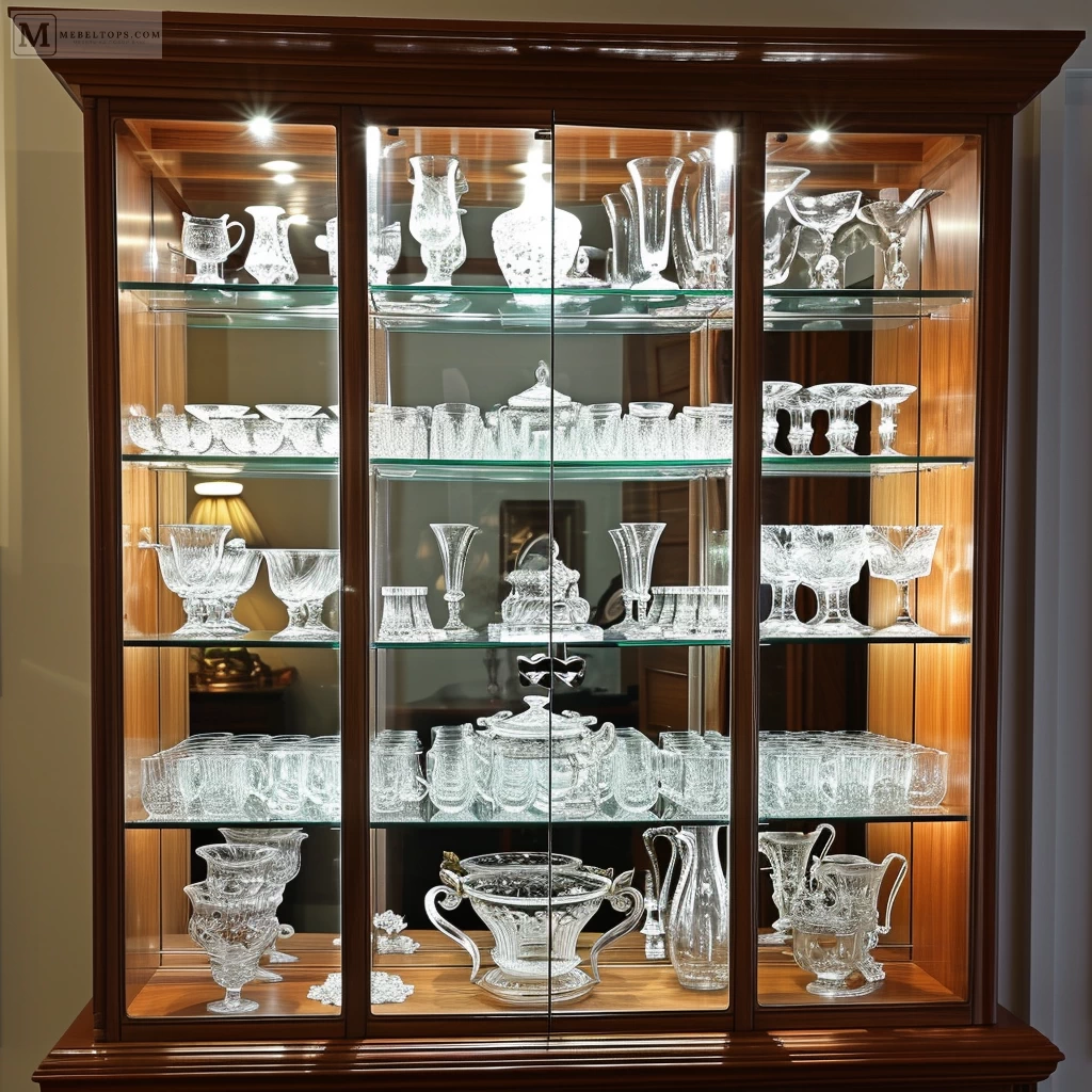 Мебельные витрины - Glass curio cabinets for displaying fine glassware bd c bdb cccd _1 - 15.01.22 №036 - mebeltops.com