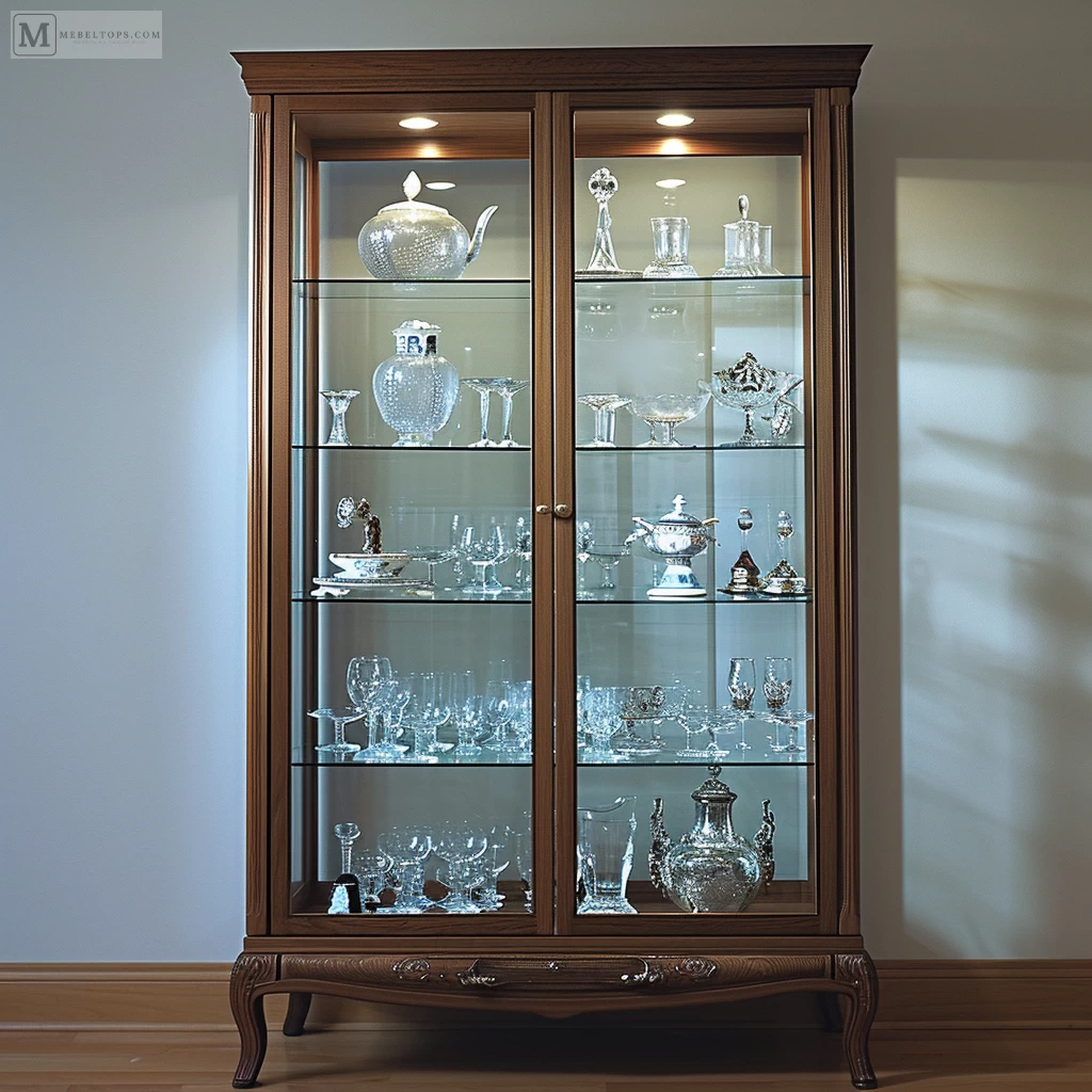 Мебельные витрины - Glass curio cabinets for displaying fine glassware bd c bdb cccd _1_2 - 15.01.22 №037 - mebeltops.com