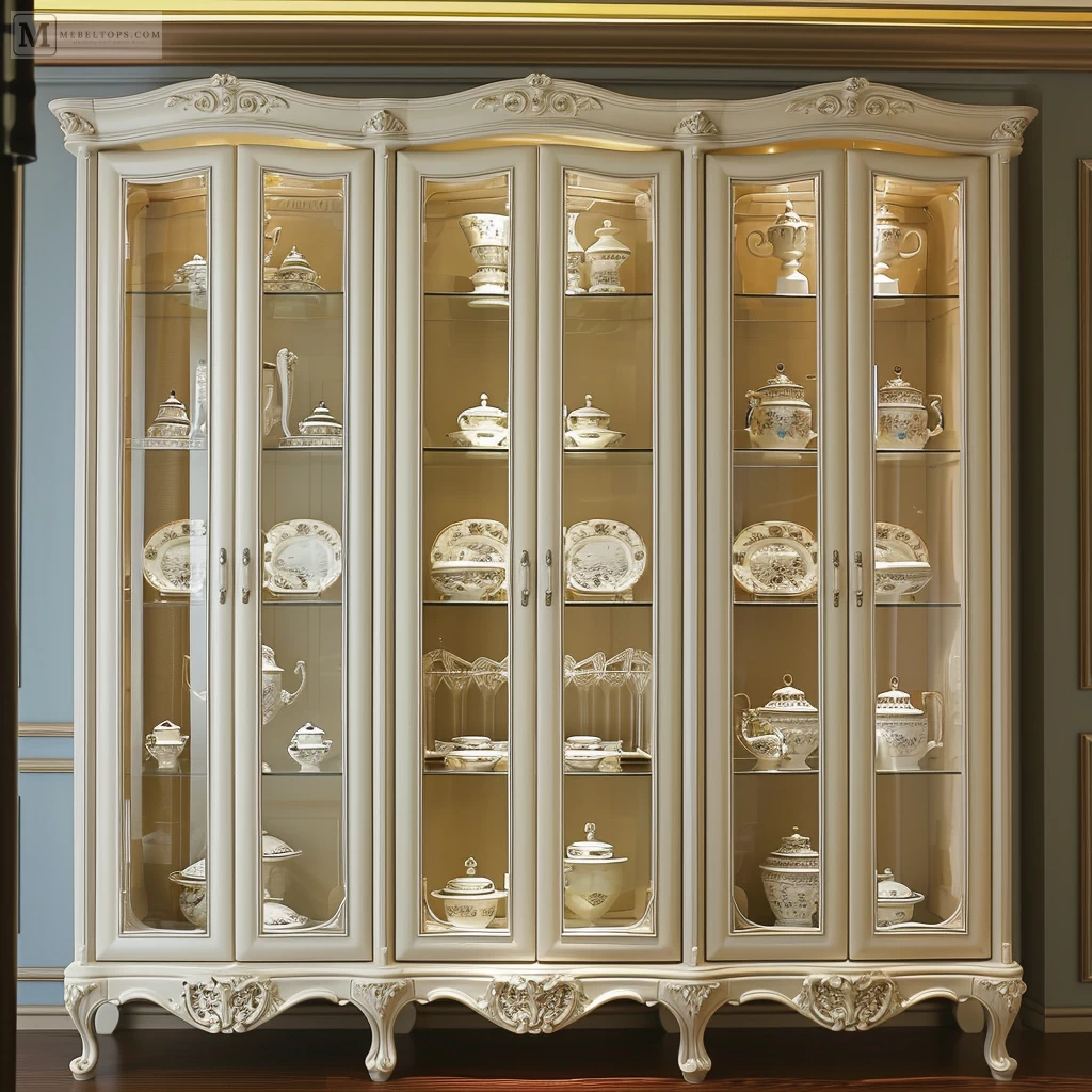 Мебельные витрины - Traditional display cabinets with ornate detailing eaca fe c ae dfc _1_2 - 15.01.22 №077 - mebeltops.com