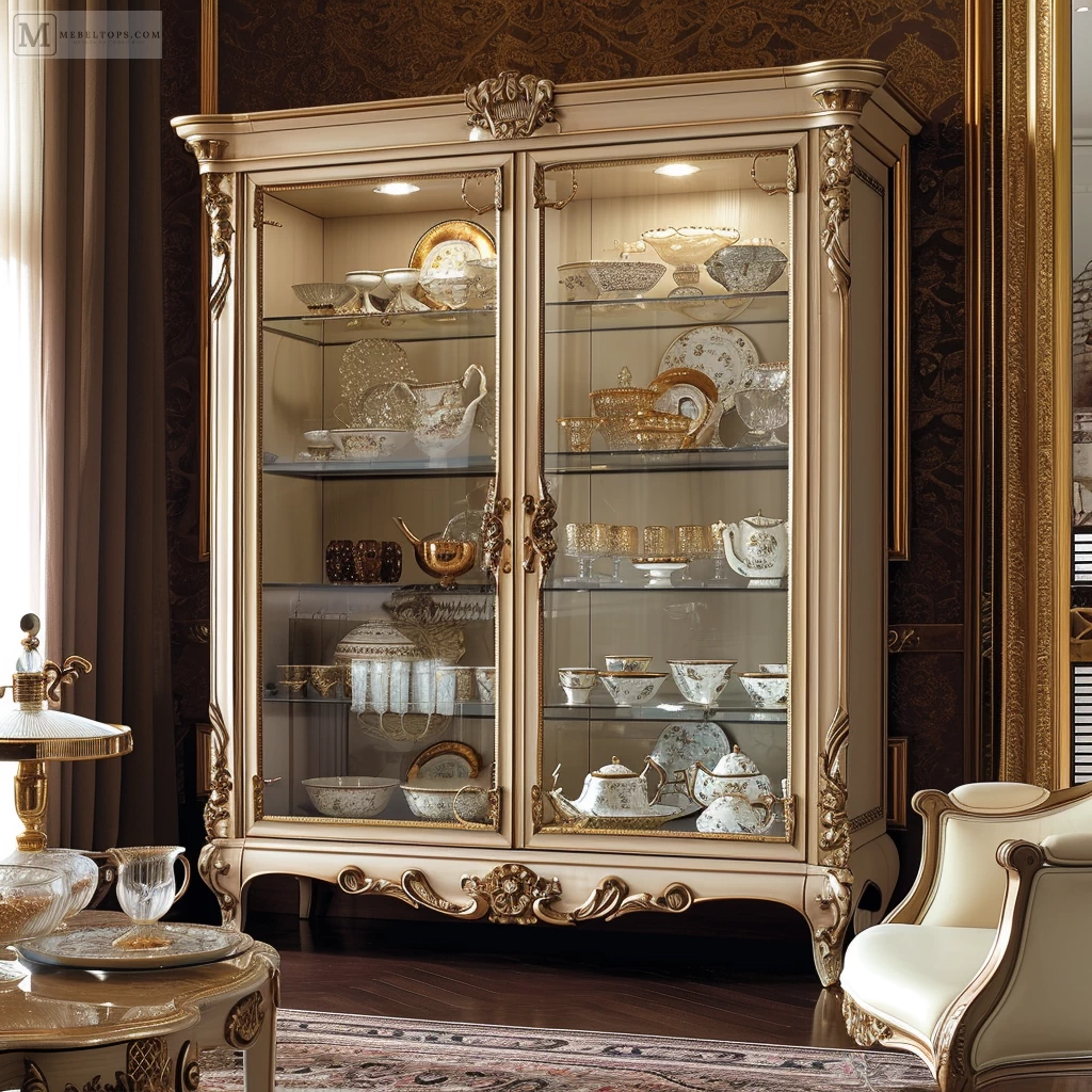 Мебельные витрины - Traditional display cabinets with ornate detailing eaca fe c ae dfc _1_2_3 - 15.01.22 №078 - mebeltops.com