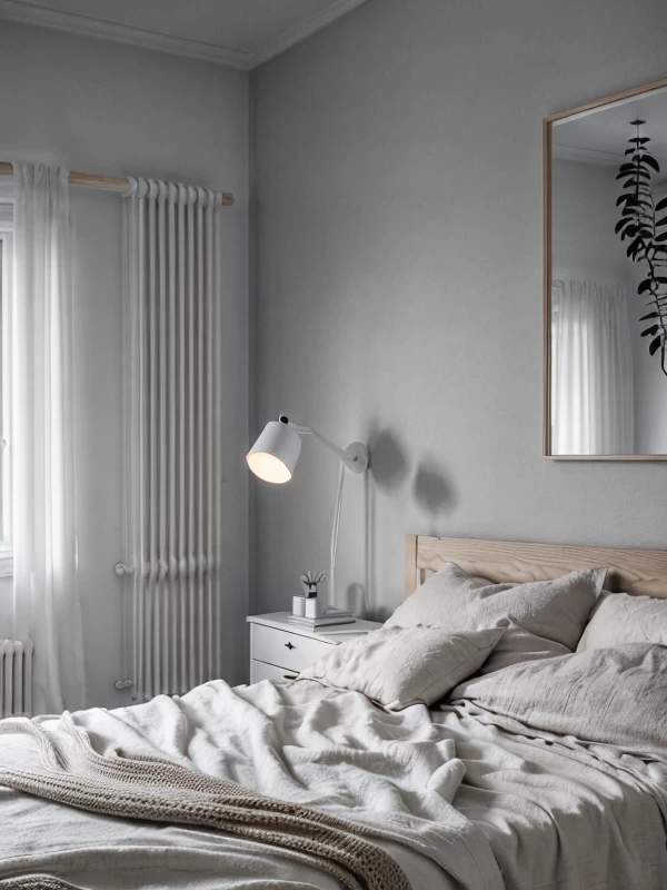 Деревянные кровати Scandinavian bedroom, minimalist wooden bed, white linens, natural accents, photorealistic, 8K resolution, RAW photo, sharp focu mebeltops.com 004
