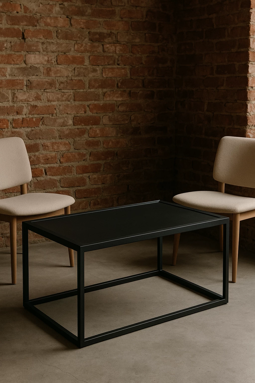 Индустриальный журнальный столик №033 журнальный столик фото mebeltops.com