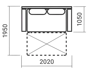 Прямой диван Барон №03 - товар mebeltops.com