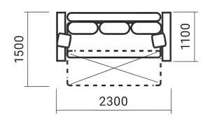 Прямой диван Греция №03 - товар mebeltops.com