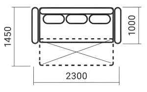 Прямой диван Классик №02 - товар mebeltops.com