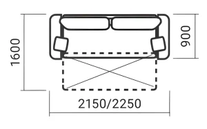 Прямой диван Корона №02 - товар mebeltops.com