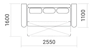 Прямой диван Соната №02 - товар mebeltops.com
