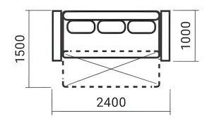 Прямой диван Фокус II №04 - товар mebeltops.com
