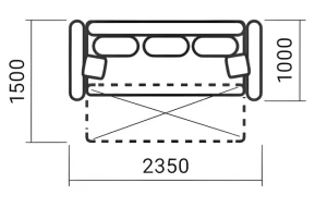 Прямой диван Циклон №02 - товар mebeltops.com