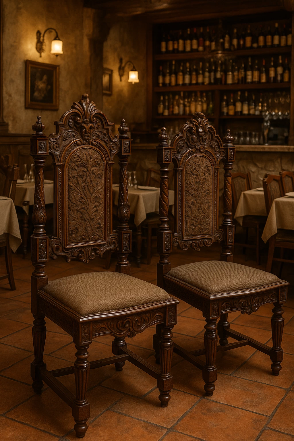 Ренессансные деревянные стулья №017 mebeltops.com 2025