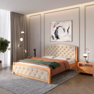 Кровать с мягким изголовьем Мехико