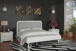 Кровать с мягким изголовьем Токио