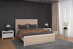 Кровать с мягким изголовьем Вена