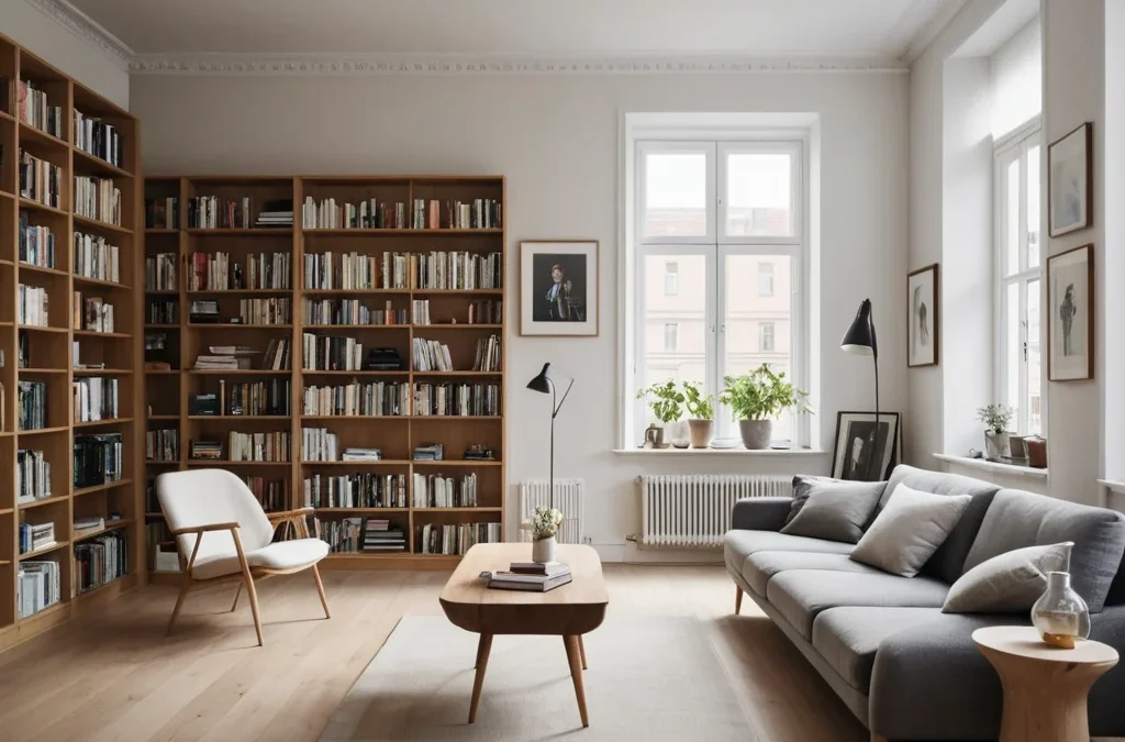 Стеллажи для книг: классика интерьера