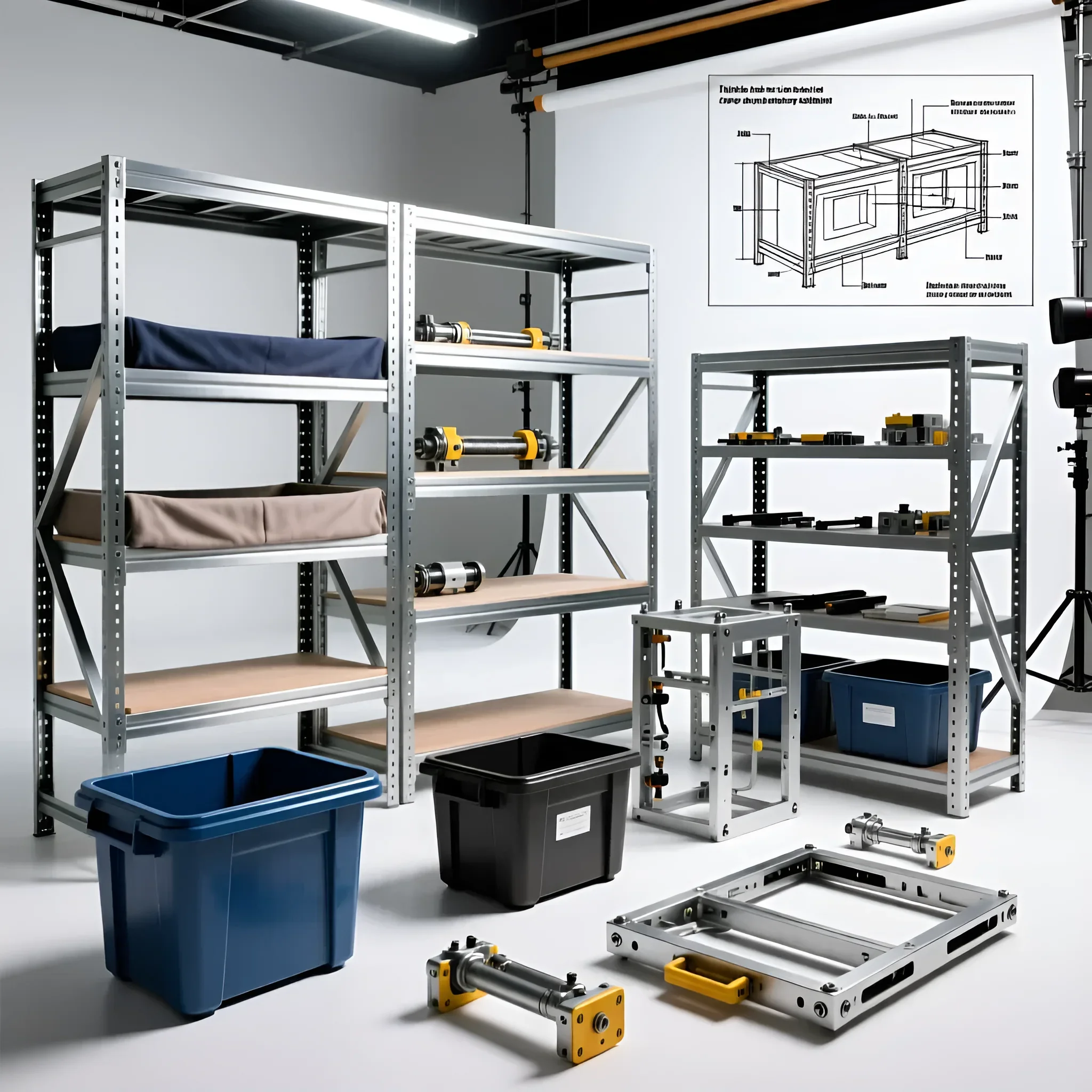 Фотография демонстрирует модульные стеллажи-трансформеры в интерьере, акцентируя внимание на их конструктивных особенностях и потенциале для организации хранения.