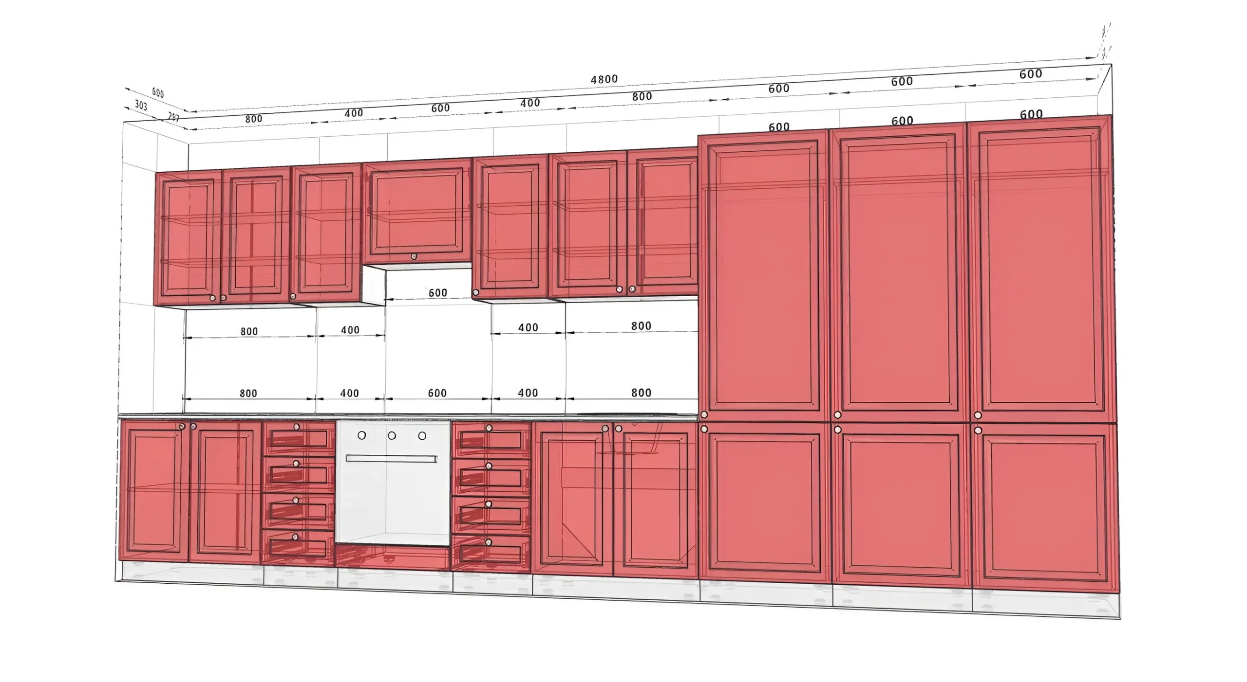 Кухня "Диамант" 4,8м пепельный цвет: современный дизайн, функциональная планировка, качественные материалы для вашего дома. Купить онлайн.