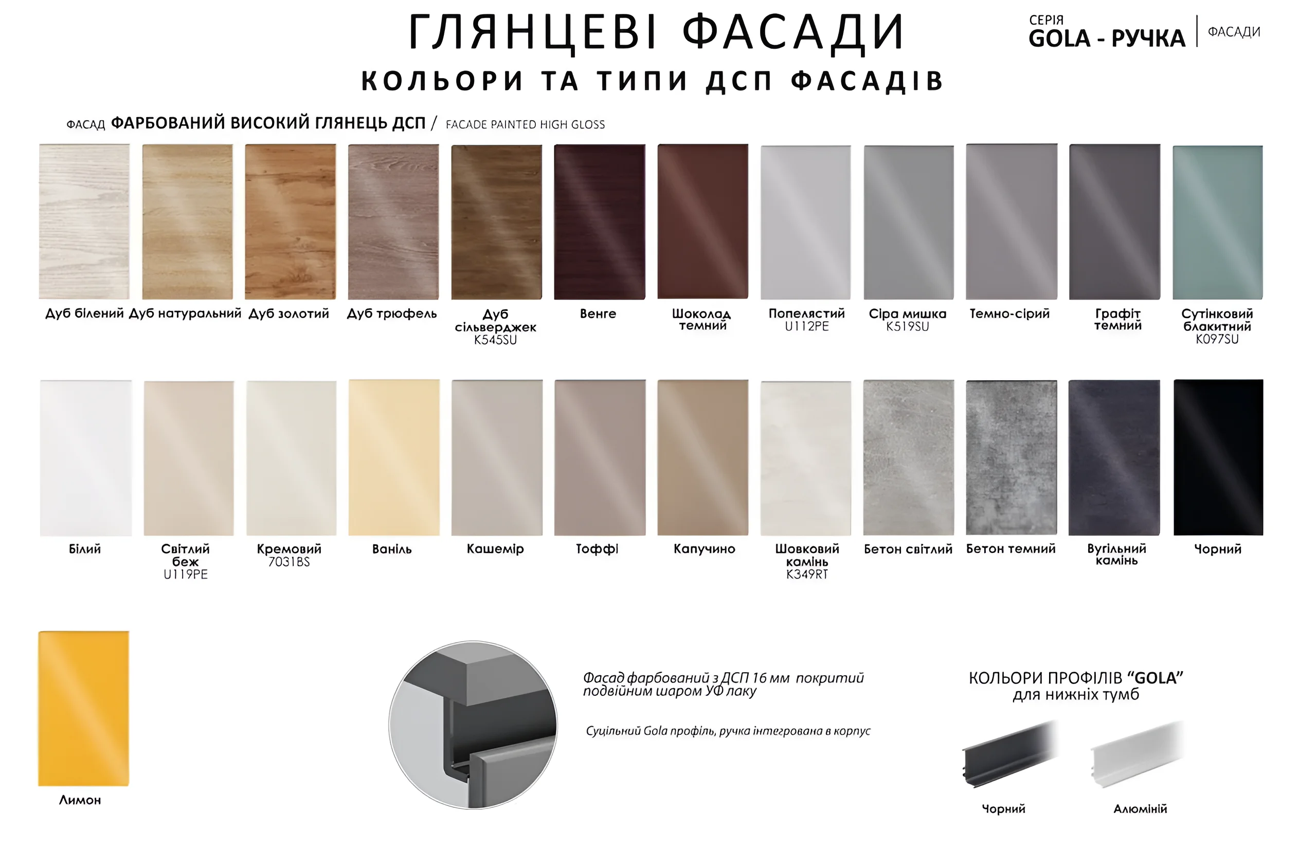 Кухня Gola ручка 5.3 метра с фасадами Эко Графит темный: современный дизайн, функциональность и высокое качество от MebelTops.