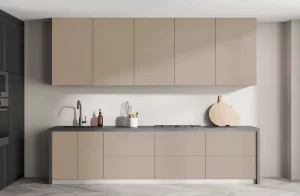 Кухонный гарнитур "Эко" 2.9 х 2.4м угловой в цвете Кашемир: современный дизайн, функциональность и практичность для вашей кухни.