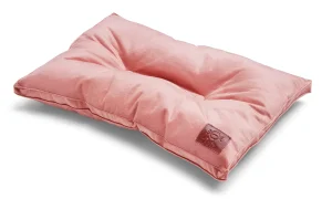 Розовая подушка Joy Rosy brown для стула или кресла, мягкая и уютная, бархатистая обивка, декоративная нашивка, MebelTops.