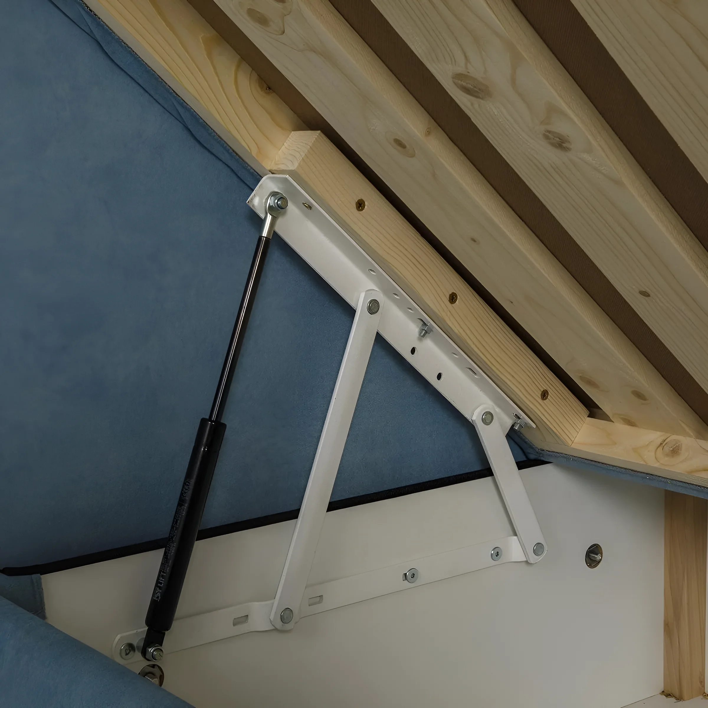 Механизм подъема кровати Bruno, газовые амортизаторы для подъемной кровати, фурнитура для кровати с подъемным механизмом, MebelTops.