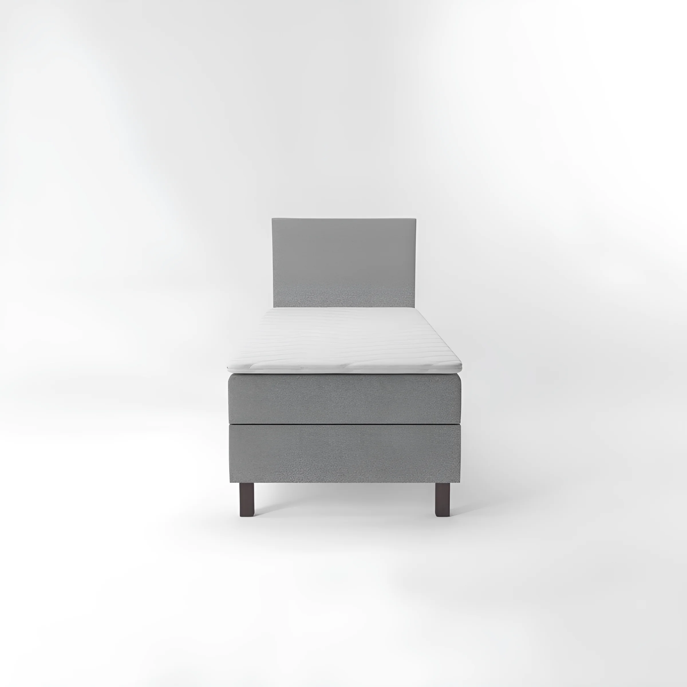 Спальна система Gerda 90x200 серого цвета, современный дизайн, удобная кровать с изголовьем, идеальное решение для спальни.