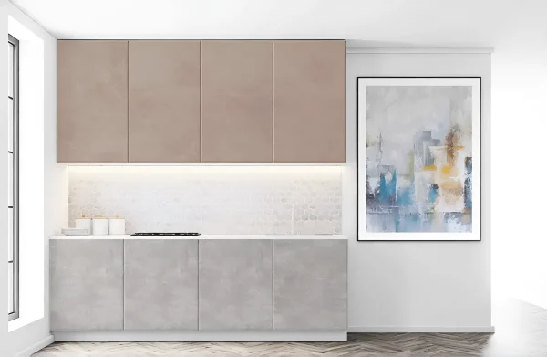 Hi-Tech Kitchen 3600mm Marble Concrete Beige