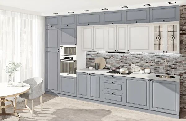 Small Kitchen "Atlanta" 2.4m Painted MDF Titan