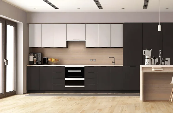 Modern "Hi-Tech" Corner Kitchen 4 x 2.2m Smoky