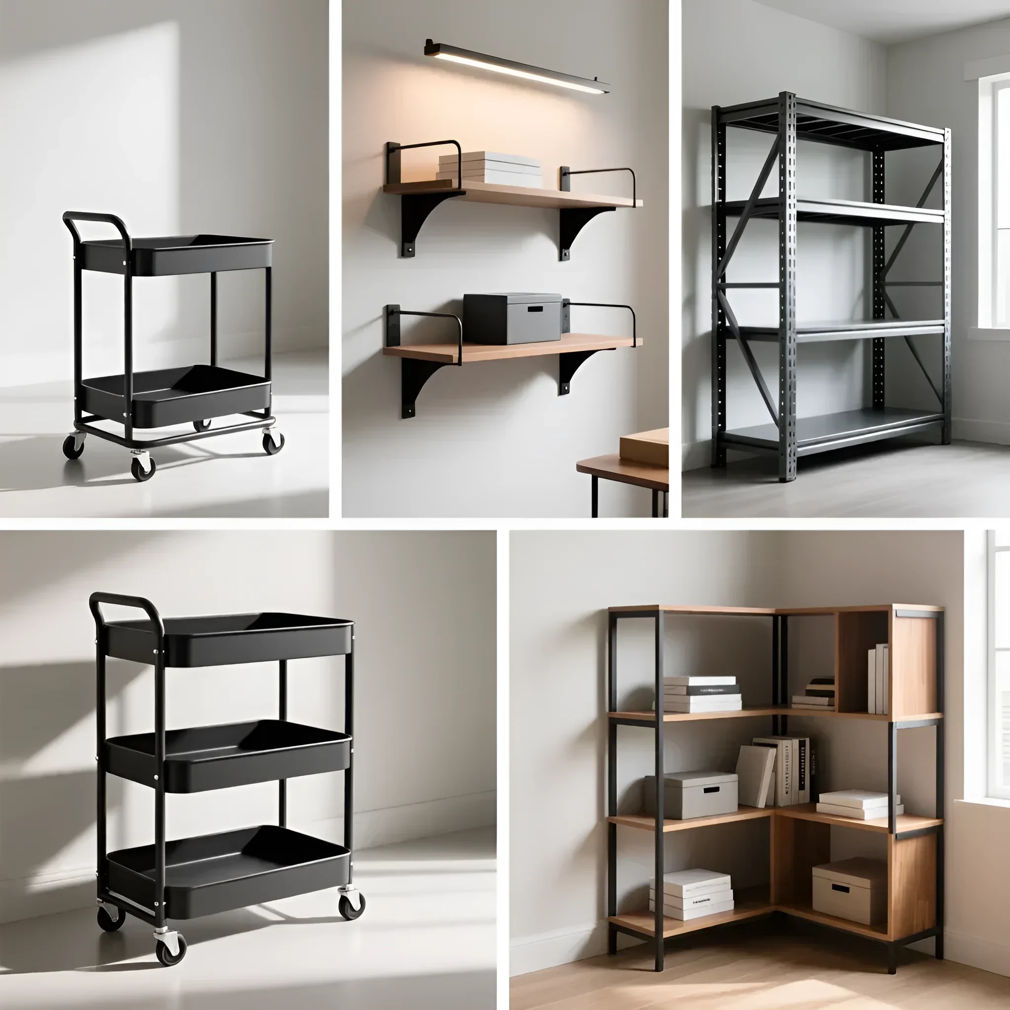 Bild des Abschnitts 'Top 5 Lösungen: die beliebtesten und praktischsten Regalmodelle 2024' im Artikel über Regale und Regalböden: Funktionalität und Schönheit der Aufbewahrung