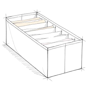 Box №16 на 8 отделов шир.25 см, гл.50 см, выс.16 см - фото товара