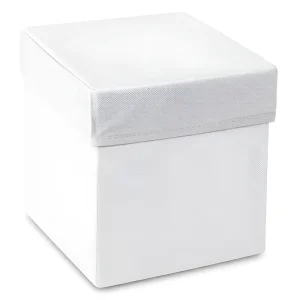 Стильный белый Box №23 с крышкой, кубической формы, размерами 30x30x30 см, идеально подходит для хранения вещей.
