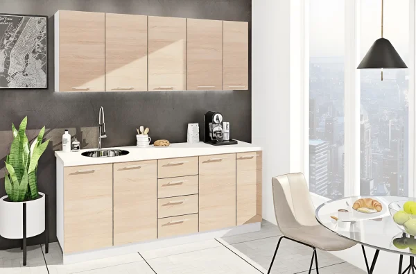 Kitchen from warehouse "Eco" 1.9 meters straight Sonoma Oak