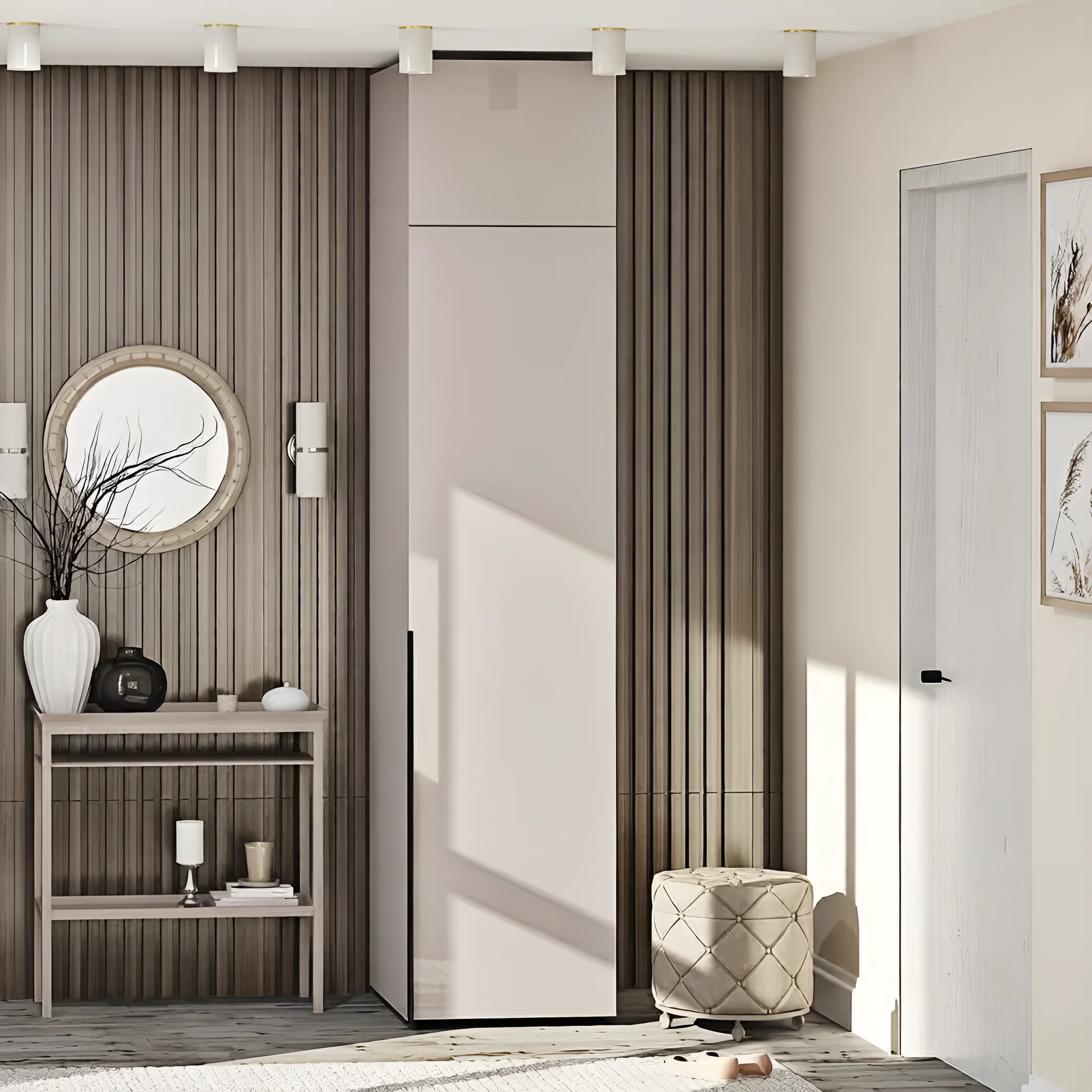 Пенал Flex 50 см с ДСП фасадами Кашемир 1 дверный - фото товара