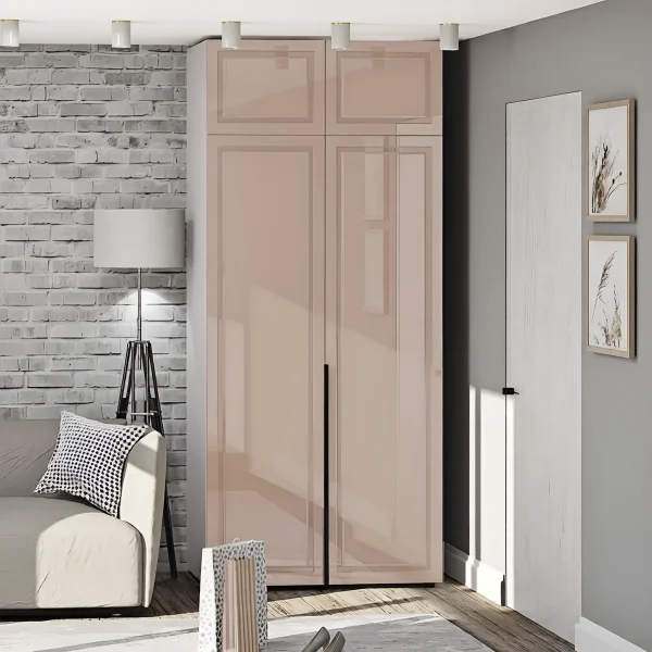 Klassischer Schrank Flex 0,8 m mit Cappuccino-MDF-Fronten für das Schlafzimmer