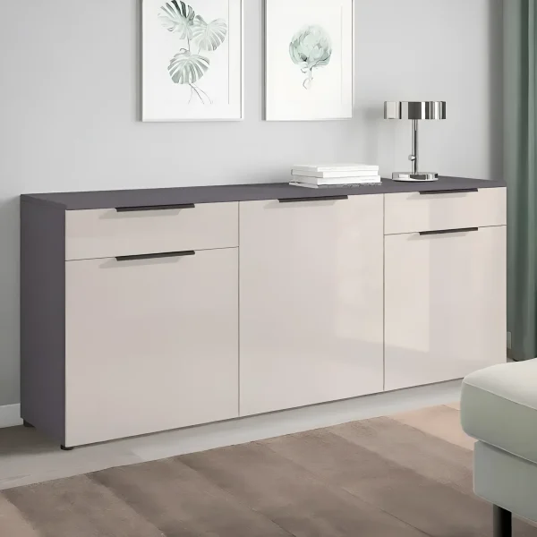 Loft Chest of Drawers Flex 1500 mm Chipboard Cashmere Facade for Shoes