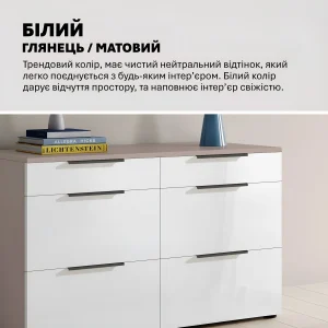 Стильный белый комод лофт Флекс 100 см с глянцевыми ДСП фасадами, черными ручками. Идеален для детской, добавляет простор и свежесть.