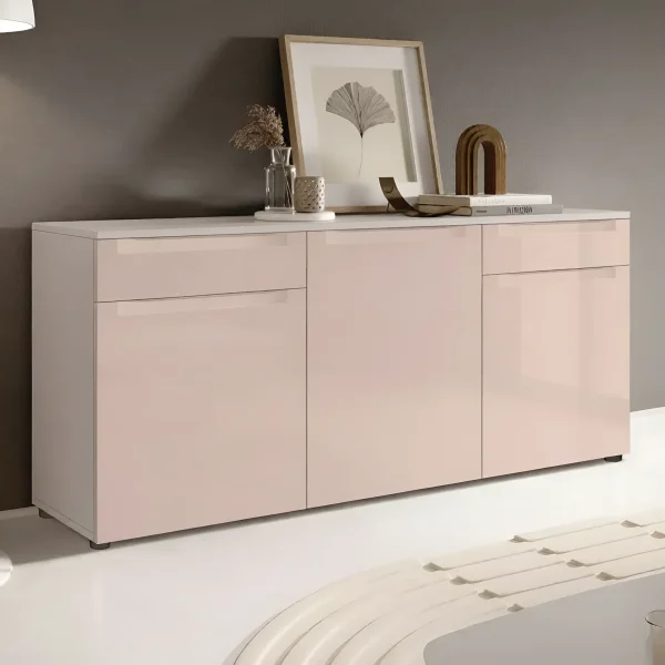 Flex 1.5m Chest of Drawers with Door, MDF Cappuccino Facade for Linen