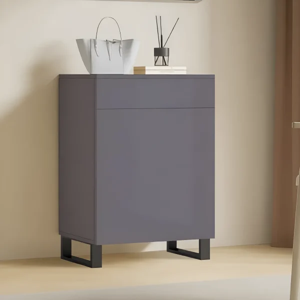 Inexpensive Flex 0.6 m MDF Board Graphite Facade Wardrobe Cabinet