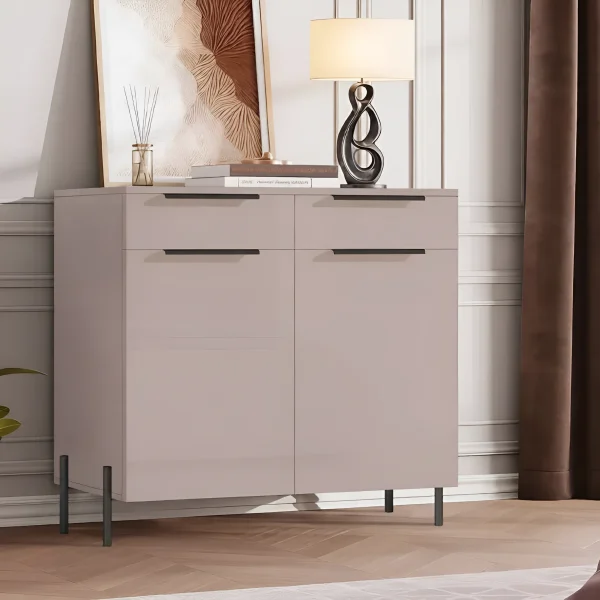 Flex 0.8m Cabinet with 2 Drawers and Toffee Chipboard Facades for Shoes