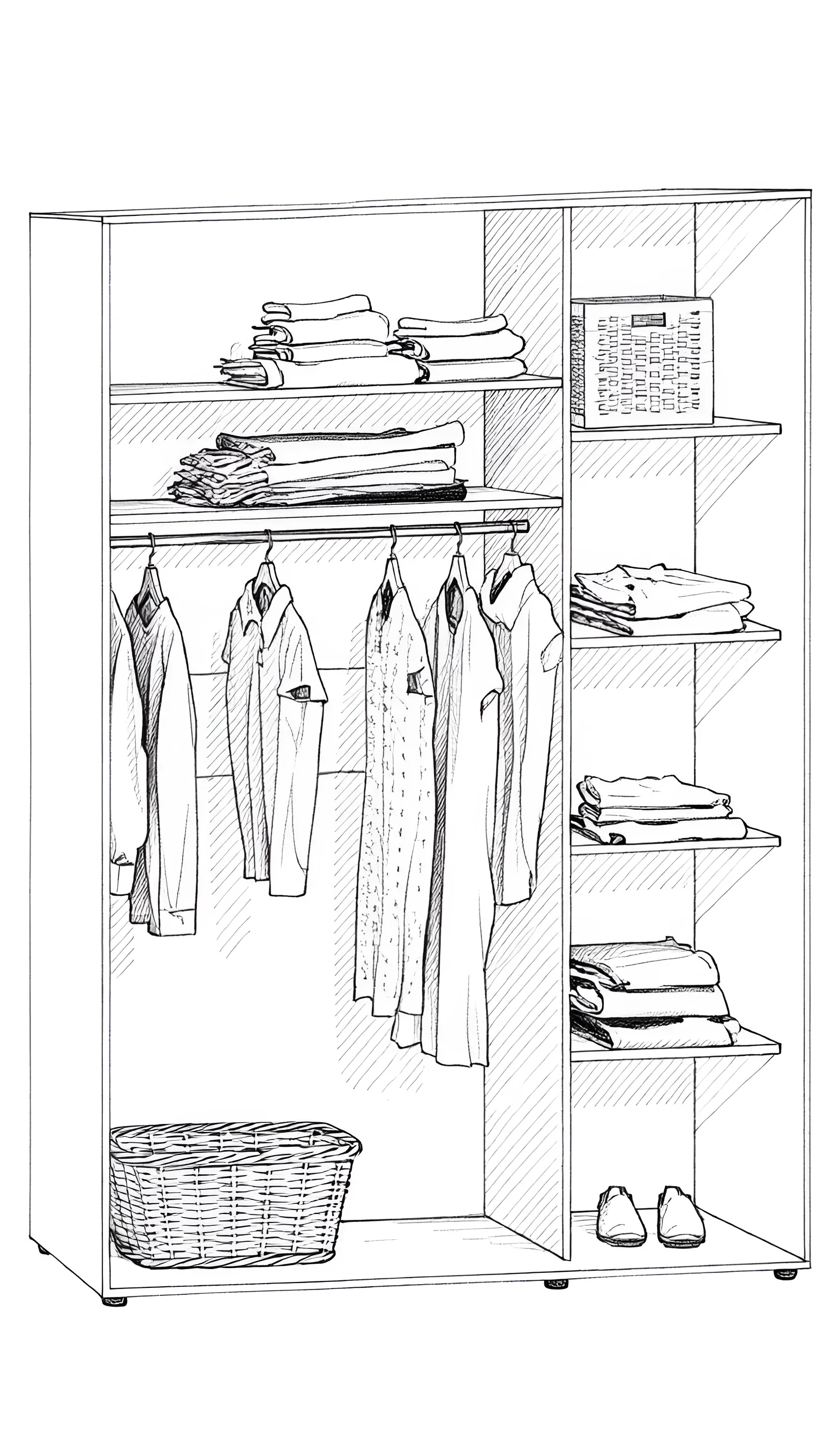 Гардеробна система 1100мм прямая - фото