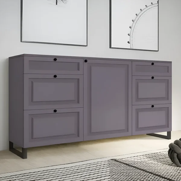 Flex 1.5m Chest of Drawers with Graphite MDF Facades for the Bedroom